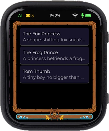 Stories on Génie: The Fox Princess, The Frog Prince, Tom Thumb